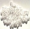 100 4mm Transparent Crystal Cube Beads